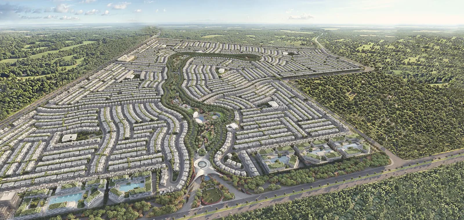 Azizi Florence masterplan, aerial render